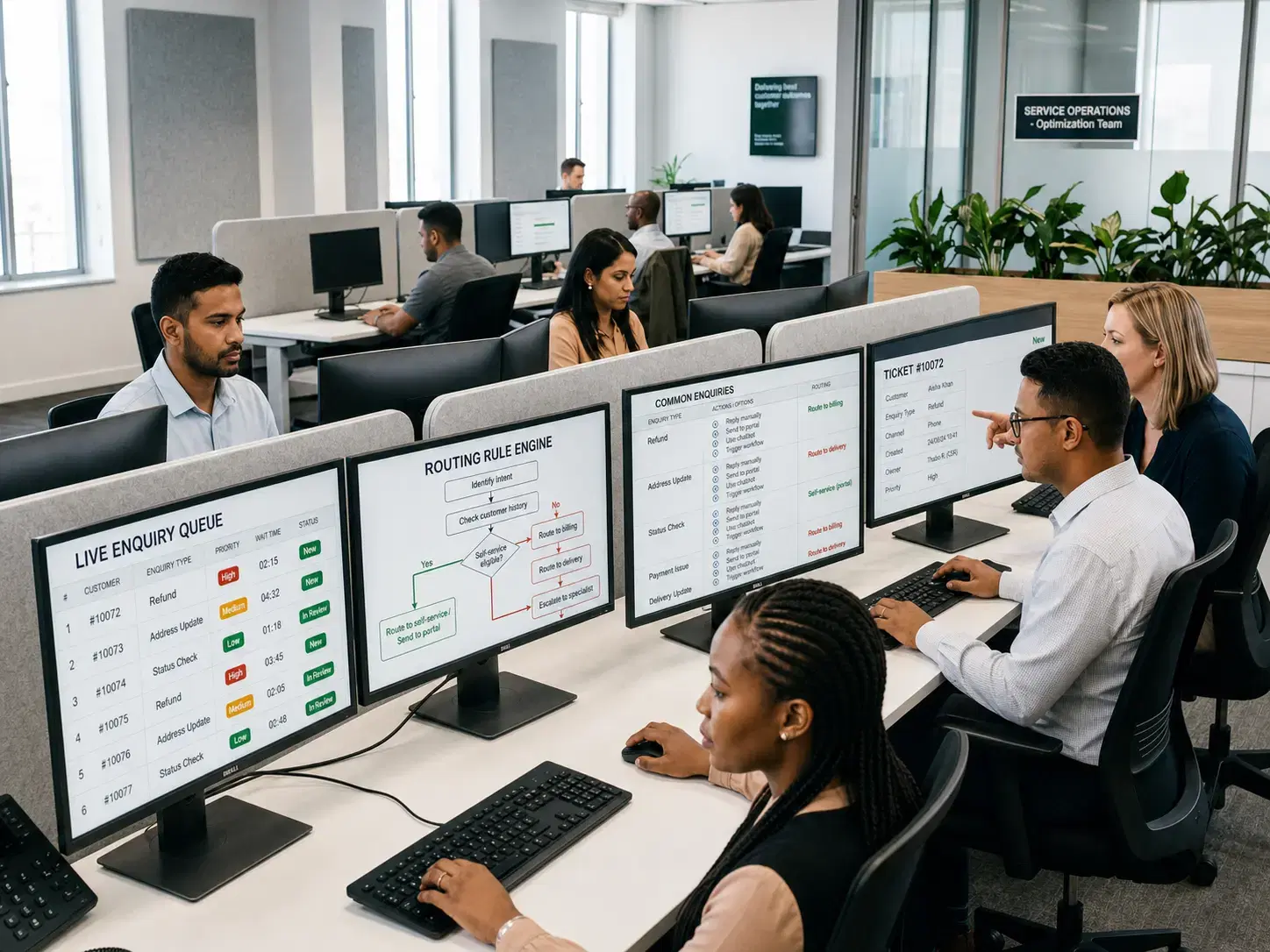 Automation workflow reducing manual customer service handling