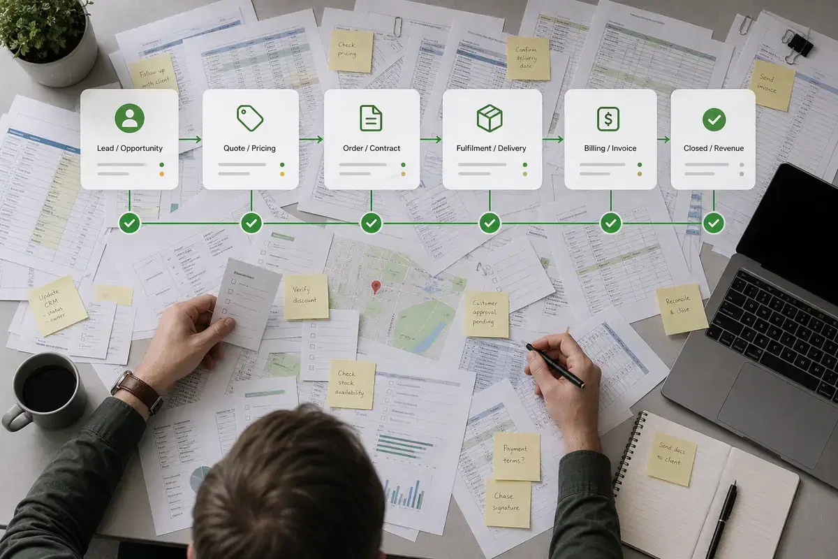 Knowledge worker using AI-assisted automation to reduce repetitive manual work